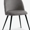 Krzesło KOKKEDAL aksamit szary/czarny