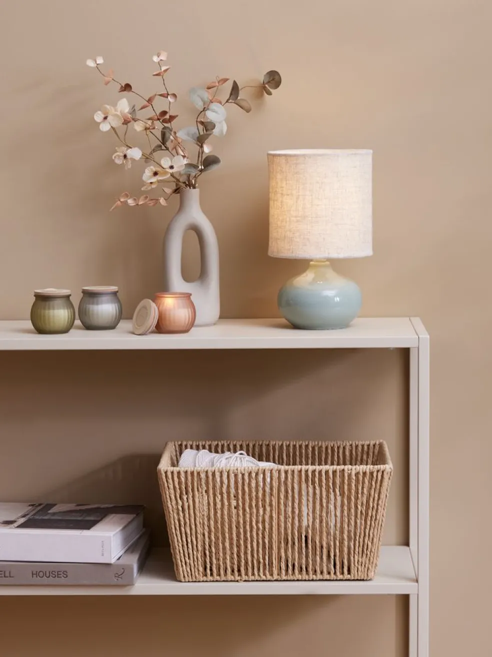 Kwiat sztuczny LAUST W38cm szary