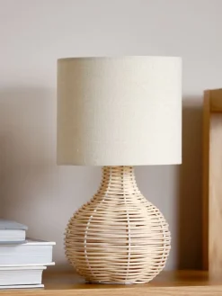 Lampa stołowa HELMER Ś17xW32cm naturalny