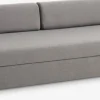 Leżanka BEGYNDT 196x91 jasnoszary tkanina