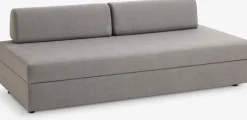 Leżanka BEGYNDT 196x91 jasnoszary tkanina