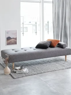 Leżanka NOREFJELL 80x200 ciemnoszary tkanina
