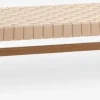 Leżanka VADEHAVET 189x67 naturalny tkanina/dąb