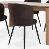 LINTRUP D190/280 stół dąb + 4 RISSKOV ciemnobrązowyowy