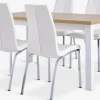 MARKSKEL D150/193 stół + 4 HAVNDAL krzesła biały
