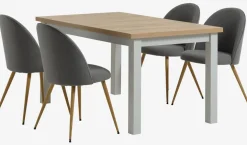 MARKSKEL D150/193 stół jasny dąb+4 KOKKEDAL krzesła dąb