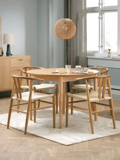 MARSTRAND Ś110 stół dąb + 4 GUDERUP krzesła dąb/naturalny