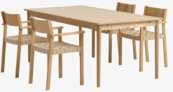 MARSTRUP D190/280 stół dąb + 4 VADEHAVET krzesła dąb