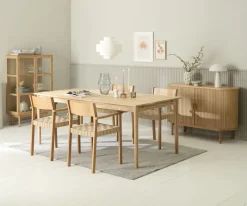 MARSTRUP D190/280 stół dąb + 4 VADEHAVET krzesła dąb