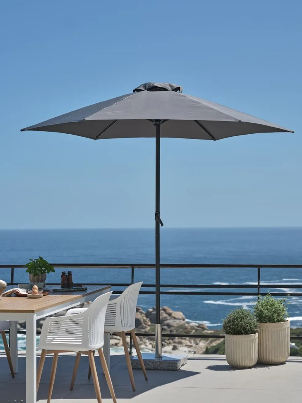 Parasol NAPPEDAM Ś250cm ciemnoszary