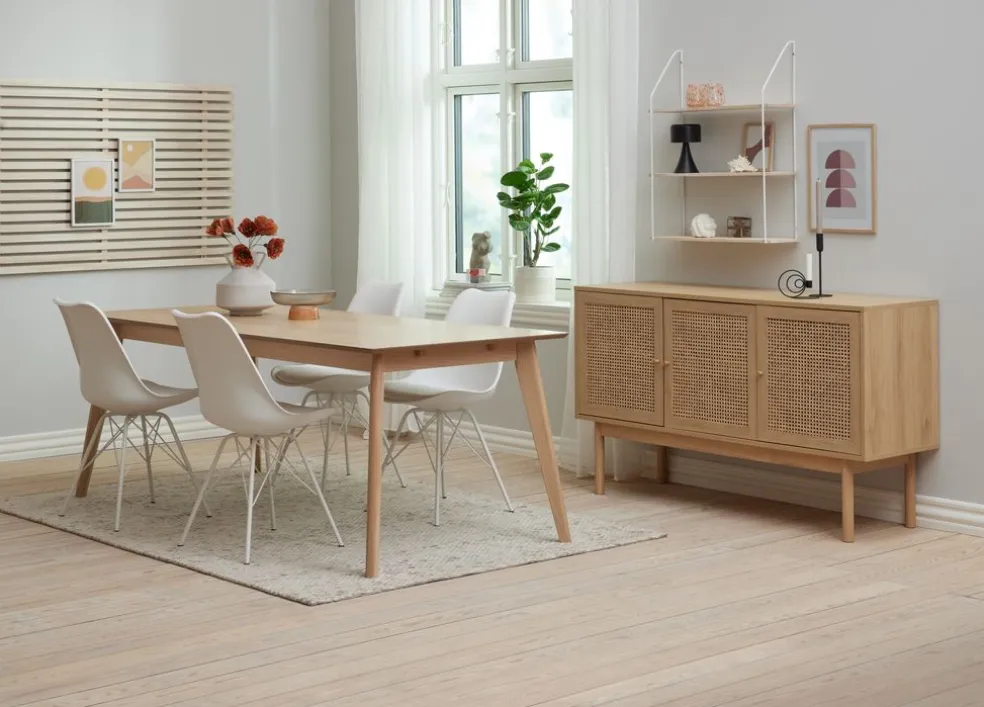Półka ścienna HEJLSMINDE 3 półek biały/naturalny