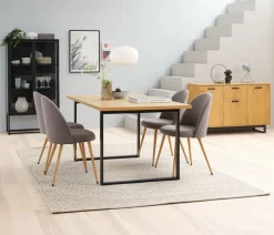 Półka ścienna HEJLSMINDE 3 półki czarny/naturalny