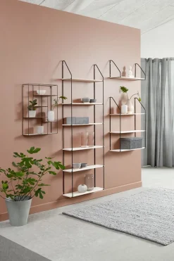 Półka ścienna HEJLSMINDE czarny/naturalny