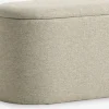 Pufa GISLEV 65x36 ze schowkiem tkanina piaskowy