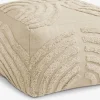 Pufa HYLKE 60x60 naturalny tkanina