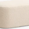 Pufa OREBO 84x45 naturalna biel/tkanina pluszowa