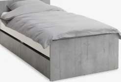 Rama łóżka ze schowkiem BILLUND 90x200 szary