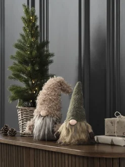Skrzat świąteczny LARVIKIT S13xD20xW41cm beżowy i brązowy