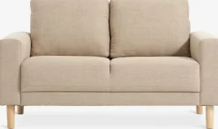 Sofa EGENSE 2-miejscowa tkanina piaskowy/kolor dębu