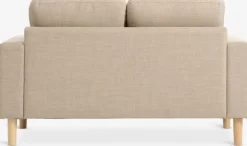 Sofa EGENSE 2-miejscowa tkanina piaskowy/kolor dębu