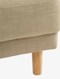Sofa EGENSE szezlong tkanina piaskowy/kolor dębu