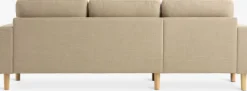 Sofa EGENSE szezlong tkanina piaskowy/kolor dębu