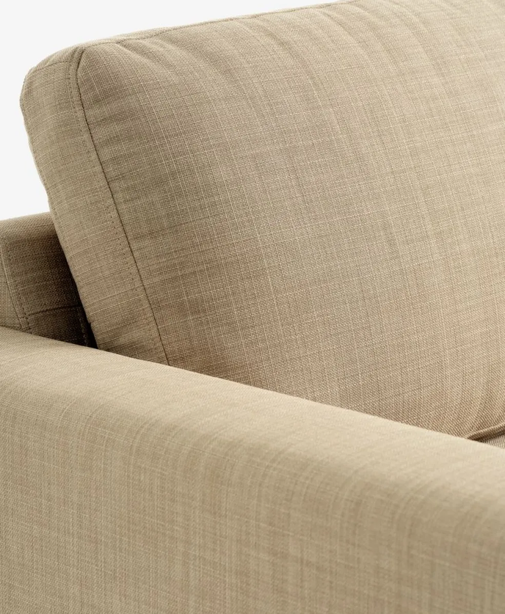 Sofa EGENSE szezlong tkanina piaskowy/kolor dębu