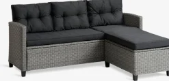 Sofa wypoczynkowa MORA szezlong 3-miejscowy szary