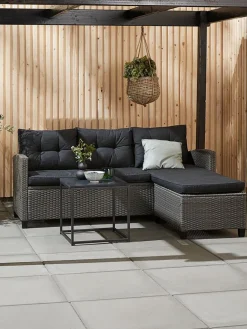 Sofa wypoczynkowa MORA szezlong 3-miejscowy szary