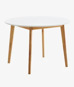 Stół JEGIND Ś105 cm biały/naturalny