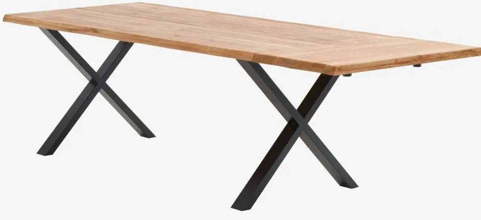 Stół ROSKILDE/ROSLEV 95x200 naturalny dąb/czarny