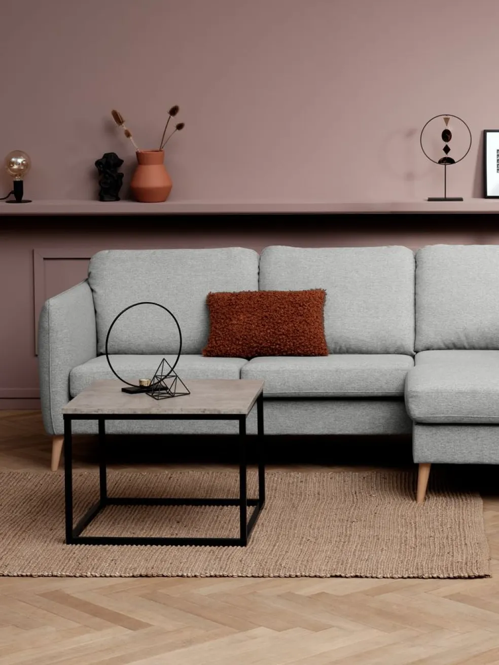 Stolik DOKKEDAL 60x60 kolor betonu