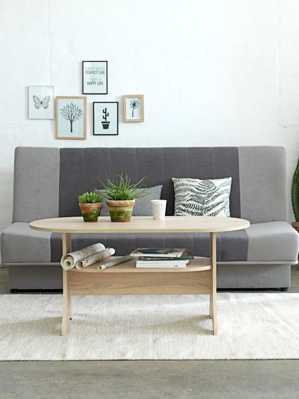 Stolik kawowy HJERM 60x120 dąb