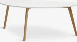 Stolik kawowy LEJRE 60x120cm biały/dąb