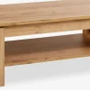 Stolik kawowy LINTRUP 60x110 1 półka naturalny kolor dębu
