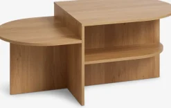 Stolik kawowy LISBJERG 60x107 w/półka naturalny kolor dębu