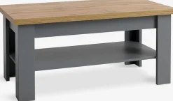 Stolik kawowy MARKSKEL 60x110 szary/dąb
