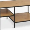 Stolik kawowy TRAPPEDAL 90x60 2 półki kolor dębu/czarny