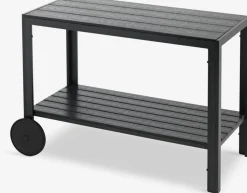 Stolik na kółkach VALLEBO S45xD100xW74 czarny