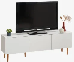 Stolik TV KORSVANG 3 drzwi biały