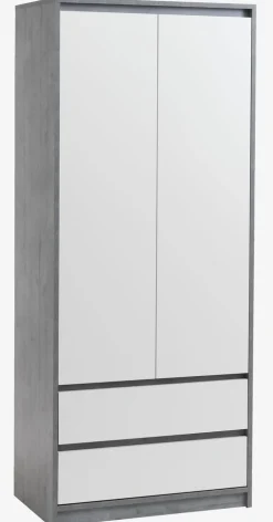 Szafa BILLUND 80x193 biały/szary