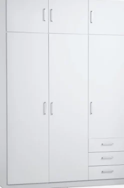 Szafa FANDRUP 145x176 3 drzwi 3 szuflady biały