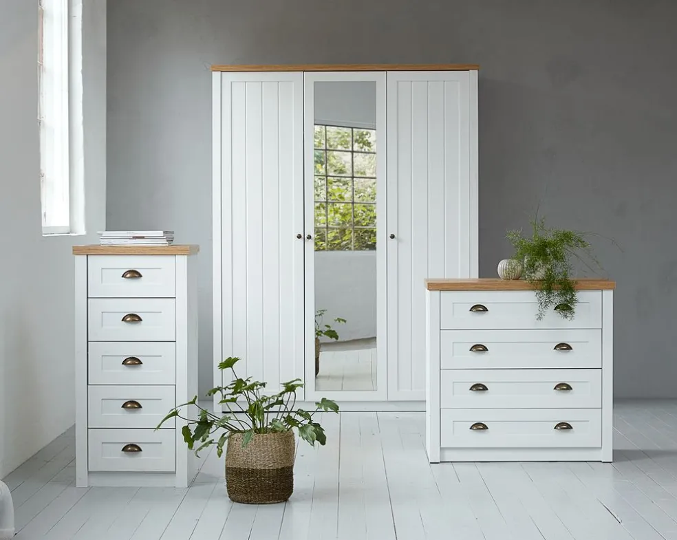 Szafa MARKSKEL 162x210 biały/dąb