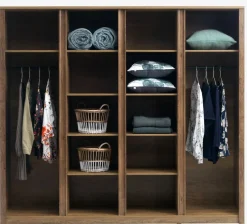 Szafa VEDDE 220x197 z lustrem dziki dąb