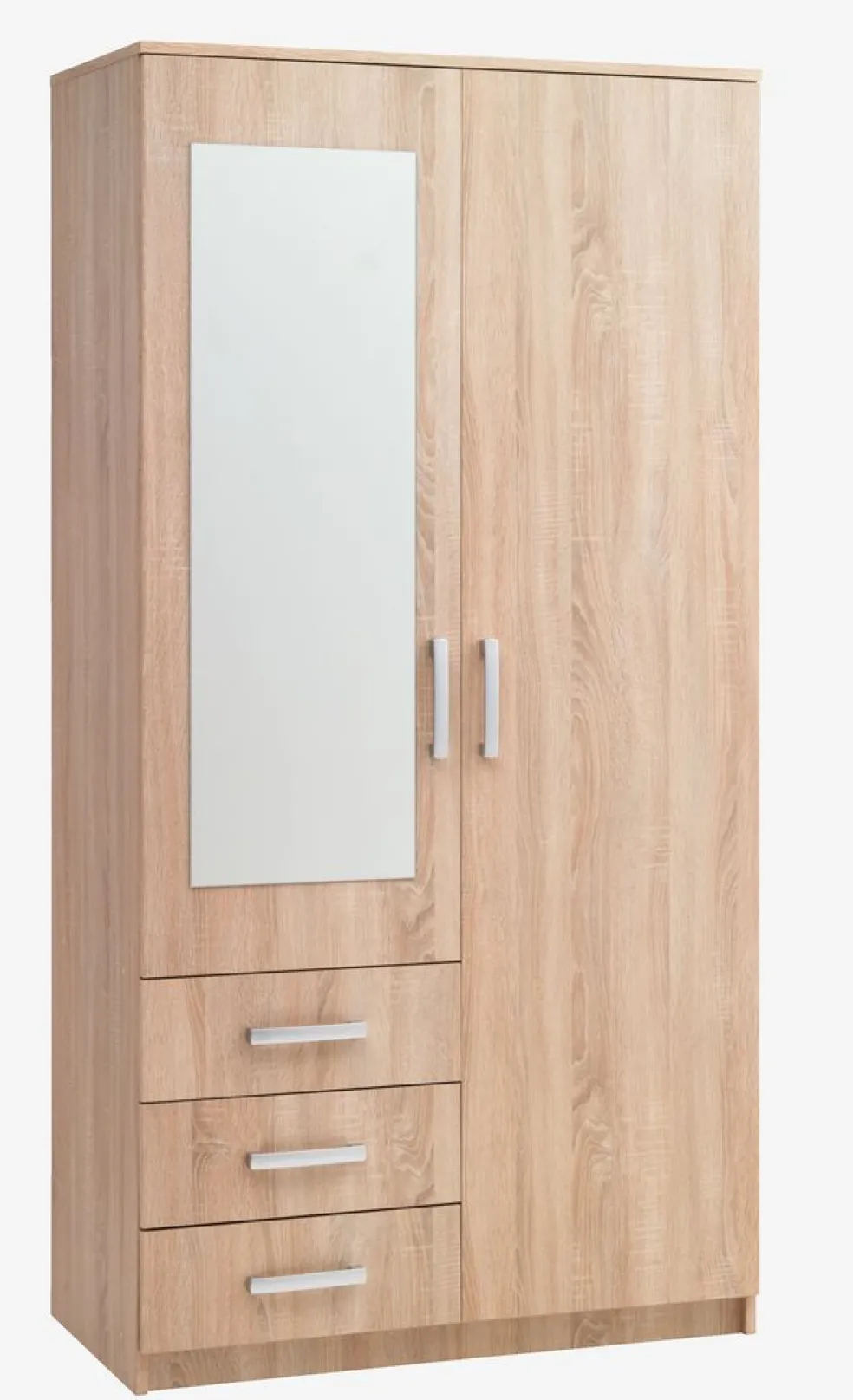 Szafa VELLERUP 101x200 z lustrem dąb