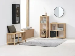 Szafka ścienna HASTRUP 1 szklane drzwi czarny