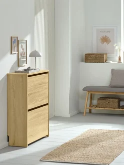 Szafka na buty BAKHUSE 2 półki kolor dębu