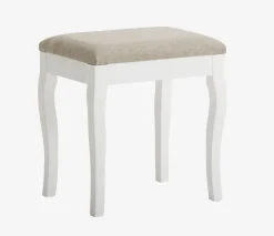 Taboret MALLING biały/szary tkanina