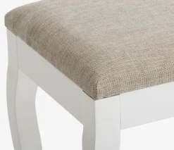 Taboret MALLING biały/szary tkanina