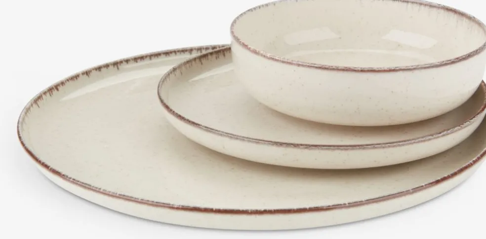 Talerz FERDUS Ś27cm porcelana beżowy